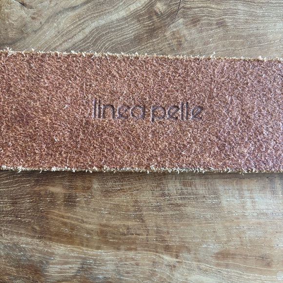 Vintage Embroidered Linea Pelle 'PEACE' Pink Leather Belt with Bird Accent - Picture 3 of 7